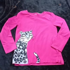 Gymboree hot pink tiger tee SEQUINS rhinestones Glitter adorable girls 8